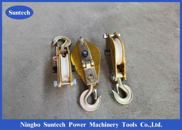 Hoisting Aluminous Alloy Conductor Stringing Tools Nylon Sheave Tackle