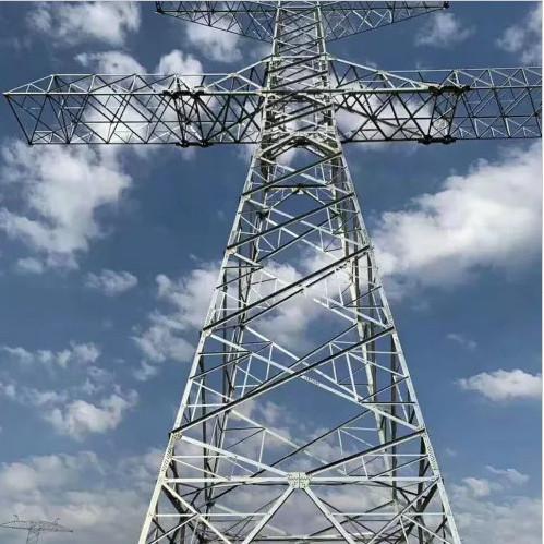 Hot Dip Galvanization Angular Lattice Steel Towers Electric Transmission Line Tower