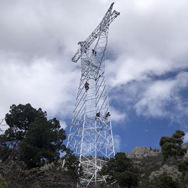 Hot dip galvanized Angle Iron 10 – 500kV Overhead Transmission Line Tower