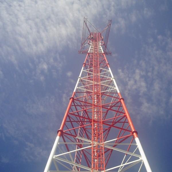 ISO 1461 ASTM A123 HDG Tubular Telecommunication Steel Tower
