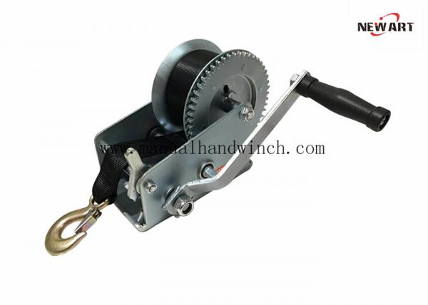  China Manually Operated 2500LBS 2 Gear Manual Hand Crank Winch supplier