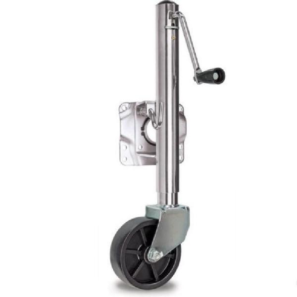  China Max 2000lbs Adjustable Trailer Jack With Rubber Wheel supplier