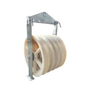  China MC Nylon Wheels Conductor Stringing Pulley Blocks With Galvanized Steel Frame supplier