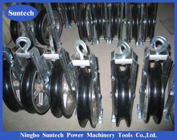  China ODM Transmission Neoprene Lined Aluminum Sheaves Conductor Stringing Blocks supplier