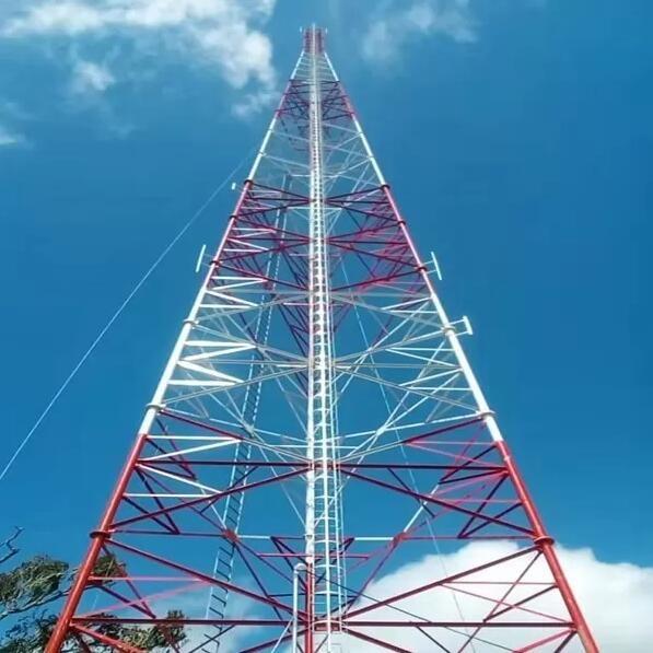  China OEM Anger Steel 3 Legs Self Supporting Lattice Tower For Telecommunication supplier
