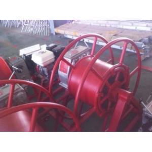 Petrol Engine Powered Cable Winch Puller 5 Ton For Conductor Taking Up / Stringing