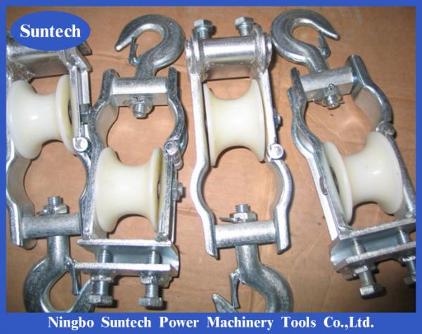  China SHC Model 1T Universal Hook Style Stringing Pulley Block For Aerial Cable supplier