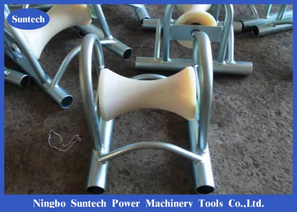  China Steel Frame Nylon Wheel Bridge 12kn Cable Pulley Roller supplier