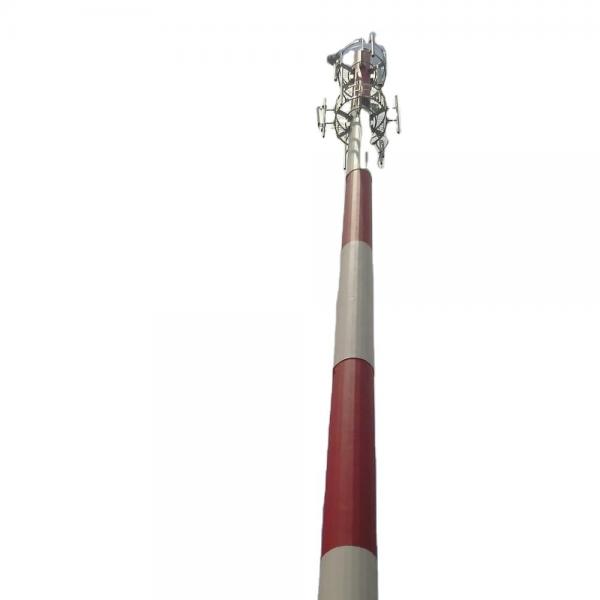  China Steel Monopole Tower For Telecom Hot Dip Galvanized supplier