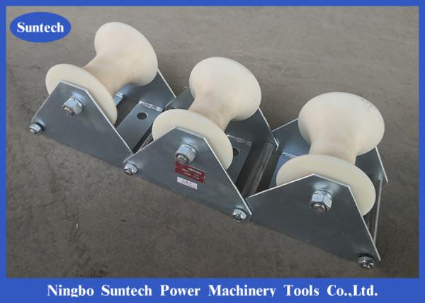 China Stringing Tools Three Nylon Sheaves Cable Guide Roller For Underground Working supplier