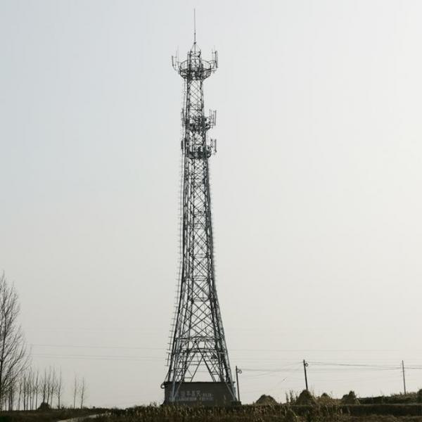 Telecommunication Galvanized Steel Q355 / Q255 Guy Wire Tower