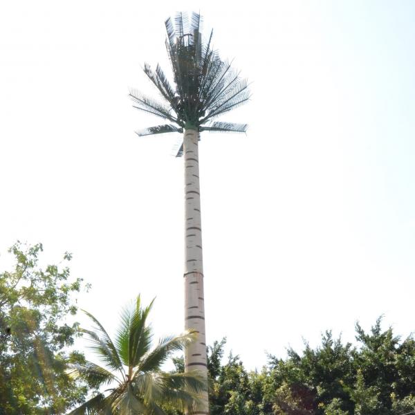  China Telecommunication Palm Tree Steel Monopole Tower Hot Dip Galvanized supplier