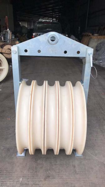  China Transmission Line 660 X100 Five Nylon Sheaves Conductor Pulley Block supplier
