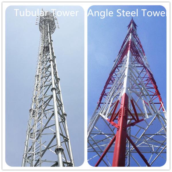 Tubular Q345B Q235B Steel Self Supporting Telecom Tower