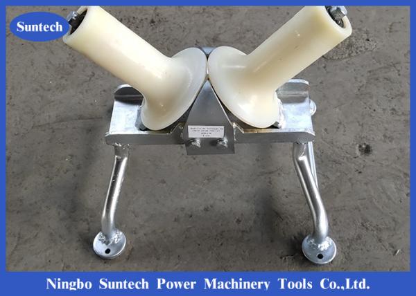 Two Nylon Wheels Smooth Corner Cable Roller 150mm For Conductor