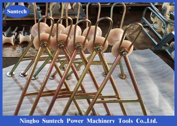 Wire Rope Straight 10kn Cable Drum Roller For Underground Cable Pulling