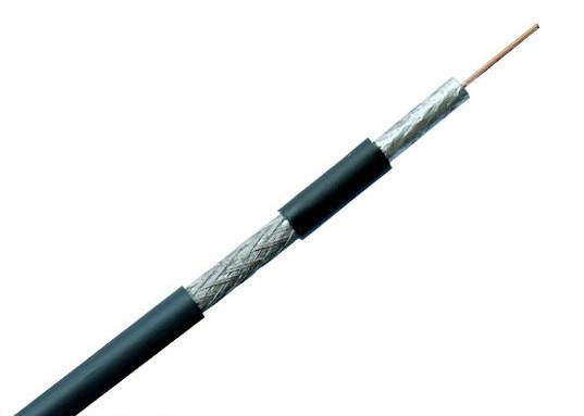  China 14 AWG Solid Bare Copper Coaxial Cable For Satellite TV Low Density PE Dielectric supplier