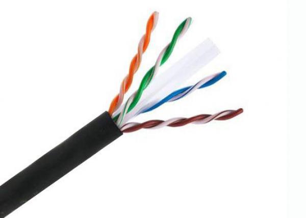  China 23 AWG Solid Bare Copper Lan Cable / Cat6 Outdoor Networking Cable UV Resistant supplier