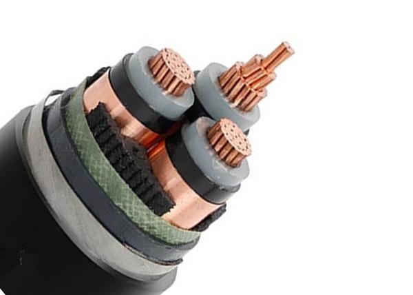 3.6/6 kV XLPE Insulated screened Armored Cable , Copper Conductor MV Power Cable