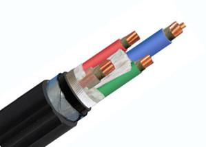  China Bare Copper Conductor 4 Core Armored Cable , External Armoured Cable Antirust supplier