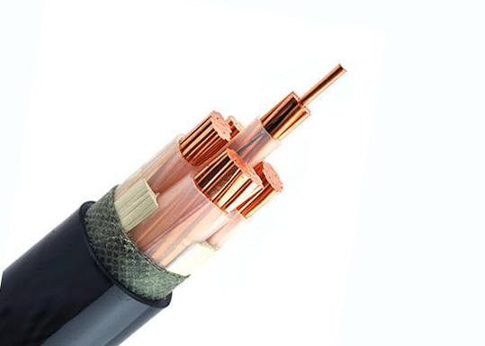 Black 5 Core Armoured Cable , Electrical Power Cable For Residental Connections