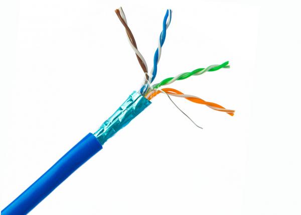  China Cat6 FTP Cable Al – Foil Screened Copper Ethernet Lan Cable With Rip Cord 1000 Ft supplier