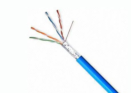  China Copper Lan Cable Cat5e FTP Cable 4 pair solid bare copper networking cable supplier
