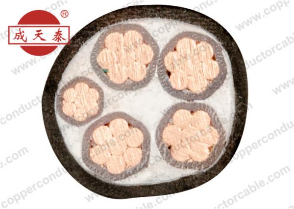 Corrosion Resistance XLPE Copper Cable / XLPE Dsta Pvc Cable 4+1 Core