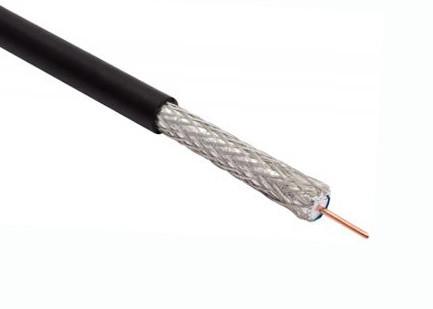 Double Shielded Copper Coaxial Cable RG11 / U 14 AWG Al Foil + Al-Mg Braid Shield