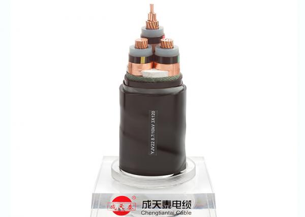  China Durable Copper Armored Cable , 8.7/15kv Power Cable Bare Copper Class 2 Conductor supplier