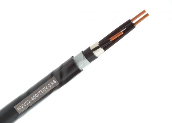  China KVV22 Type Steel Tap Armoured Control Cable , Copper Core Power Control Cable supplier