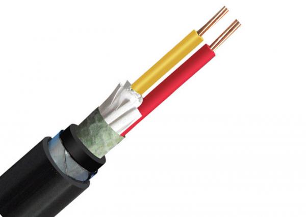  China Low Voltage 2 Core Armored Cable , Underground Armoured Cable Black Colour supplier