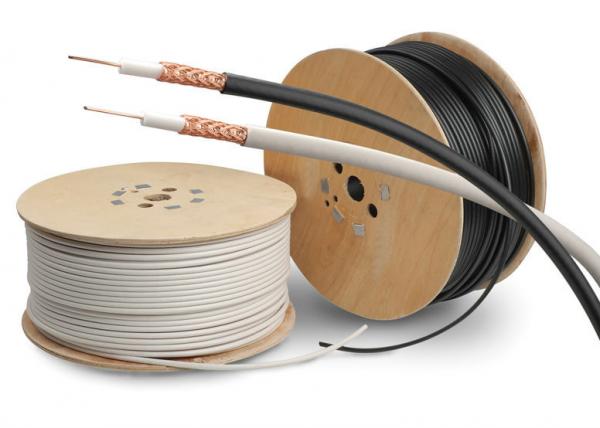 PVC Sheath Copper Coaxial Cable RG59/U Type Cctv Coaxial Cable PE Dielectric