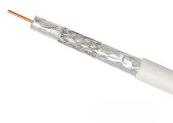 Rg6u Coaxial Cable 75 Ohm , Tri – Shield Satellite Coaxial Cable Foam PE Insulation