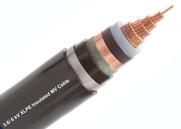  China Stranded Copper Conductor Medium Voltage Underground Cable 3.6/6 KV supplier