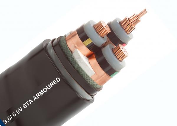 Three Core Armoured Cable , XLPE Armoured Cable Bare Copper Class 2 Conductor