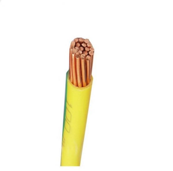 Yellow Green 450/700V PVC Insulated Electric Wire CU Earth Grounding Cable