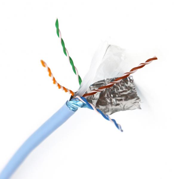  China 1000FT CAT6A Ethernet Network Bulk Cable , Solid FTP RISER COPPER Network Cable 10G 23AWG supplier