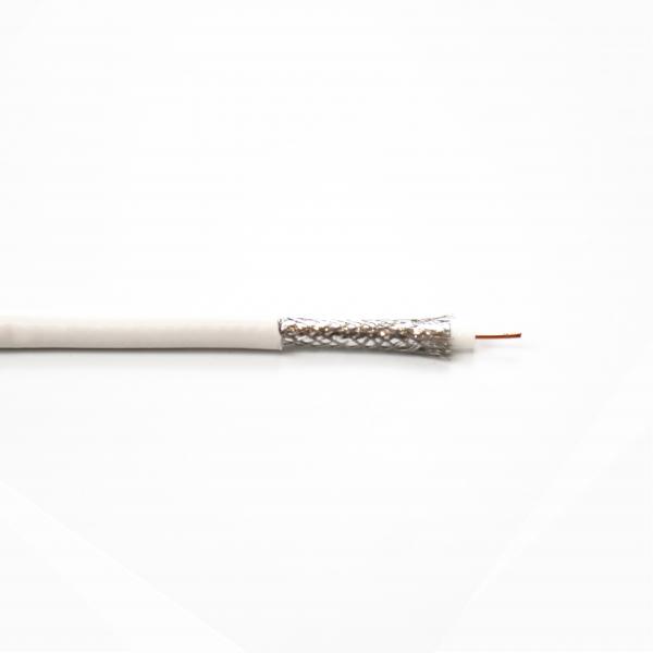 1000ft OFC White Jacket Tinned Copper Coaxial Cable , Braiding AL Foil Shielded Coaxial Cable
