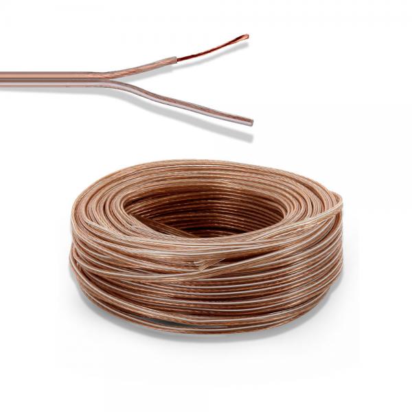 100M 16 AWG Shielded Speaker Cable 2 Conductor Flexible Pure Copper Polarized Wire Stranded