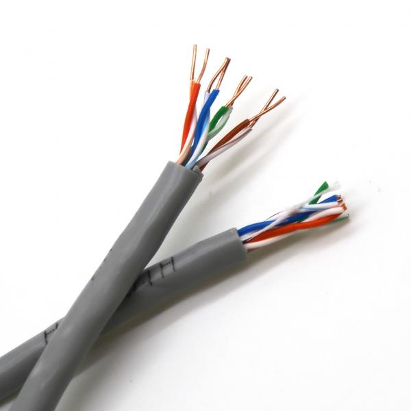  China 24AWG Oxygen free copper /tinned copper grey UTP CAT5E flexible network cable supplier