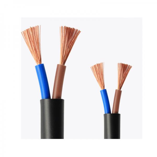  China 3182Y oxygen-free copper double PVC H05VV-F 2 cores RVV flexible cable supplier