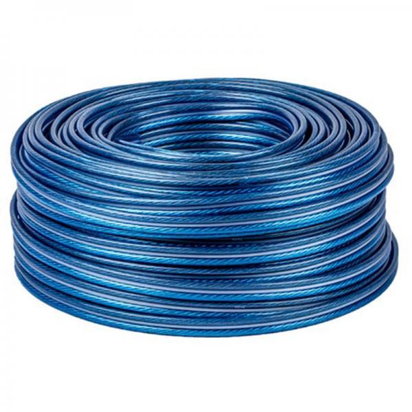 Car Audio Speaker Cable , Transparent Blue Multiconductor Awg 3.5 Mm Speaker Cable 100M/15AWG