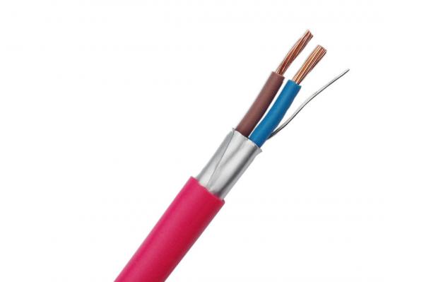 Copper Conductor Fire Proof Cables , Security Fire Alarm Cable 2×1.5mm2 With 0.75mm2 Earth