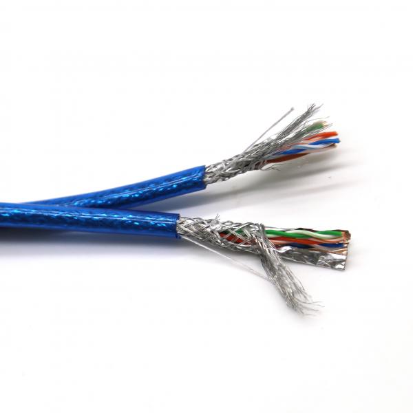  China Double Shield Cat5 Ethernet Flexible Network Cable 24AWG Solid OFC Conductor supplier