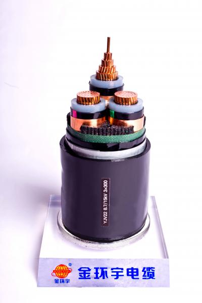 Double Steel Tape Armoured Medium Voltage Power Cables 3 Phase UG 3×300 SQ . MM