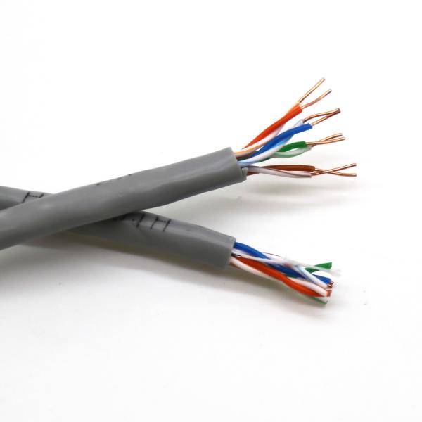  China Grey 0.5mm lan cable OFC/BC conductor UTP CAT5E ethernet flexible network cable supplier