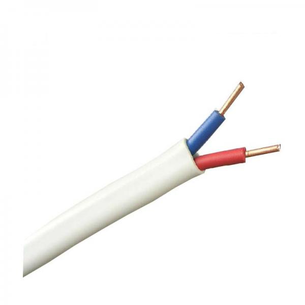 IEC60227 standard white color BVVB cable PVC Insulated and Sheathed Flat Cable