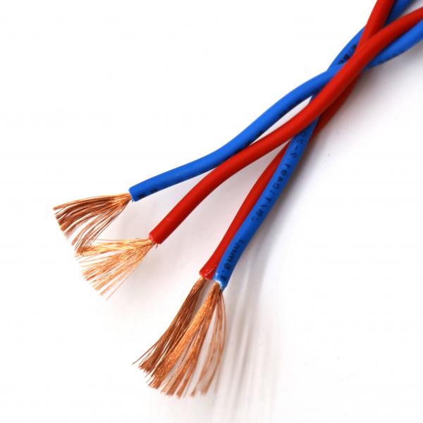  China Low Voltage Double Pvc Insulated Flexible Cable , RVS 2*1.5 Electric Cable Wire For Construction supplier