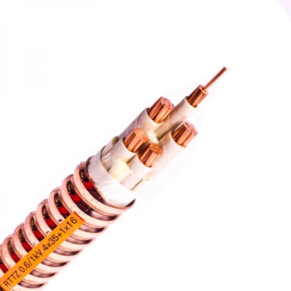 RTTZ Light Heavy Duty Fire Resistant Cable Single Core Corrugated Copper Metallic Sheath Power